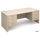 Maestro Panel End Straight Desk with 2 x Pedestals